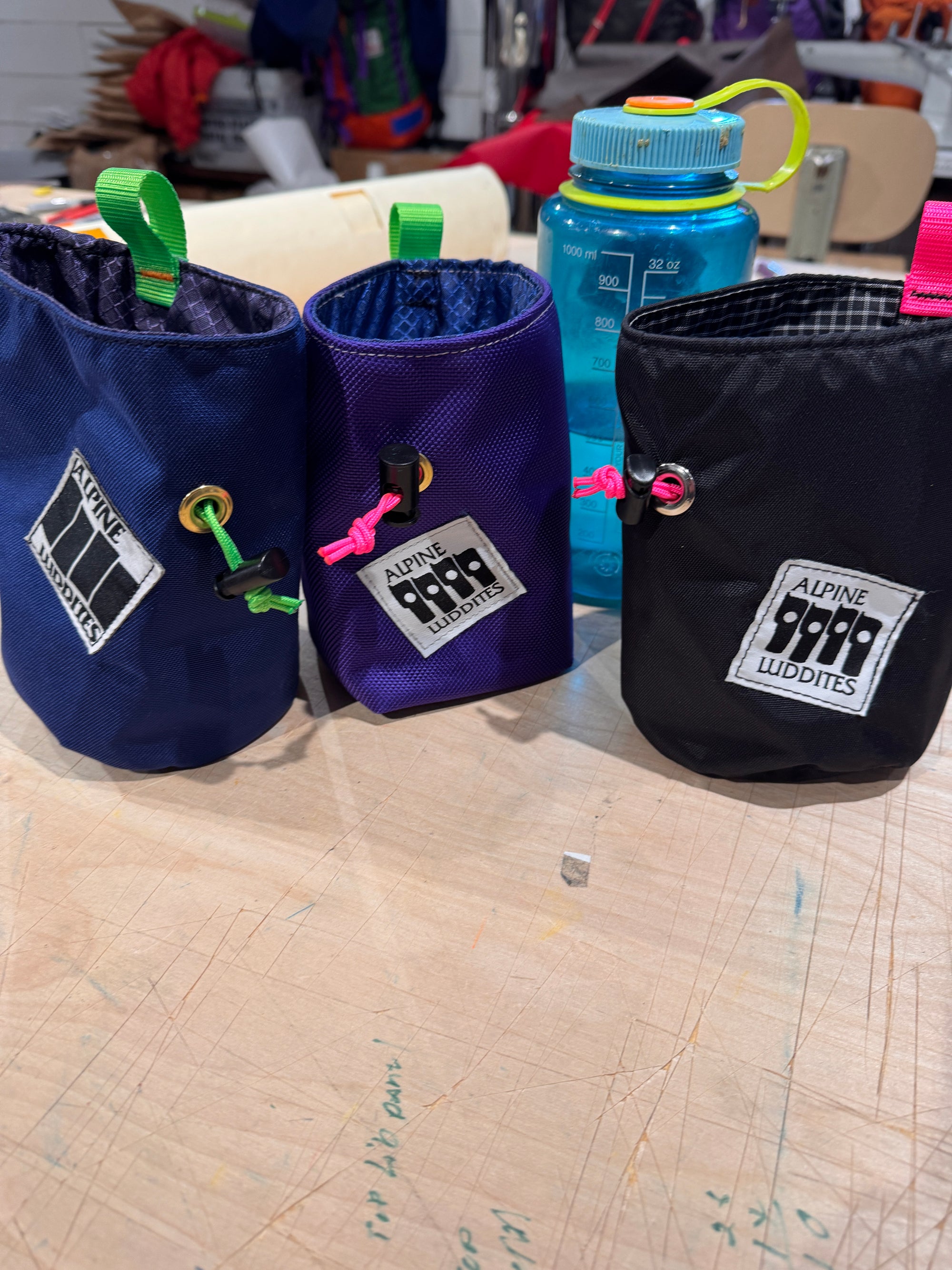 Chalk bag pre production samples