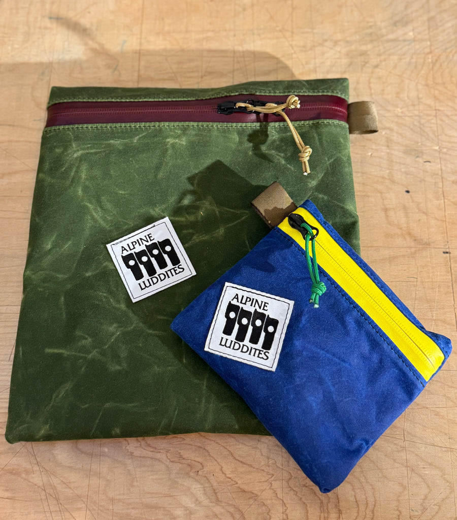 waxed canvas zip bags