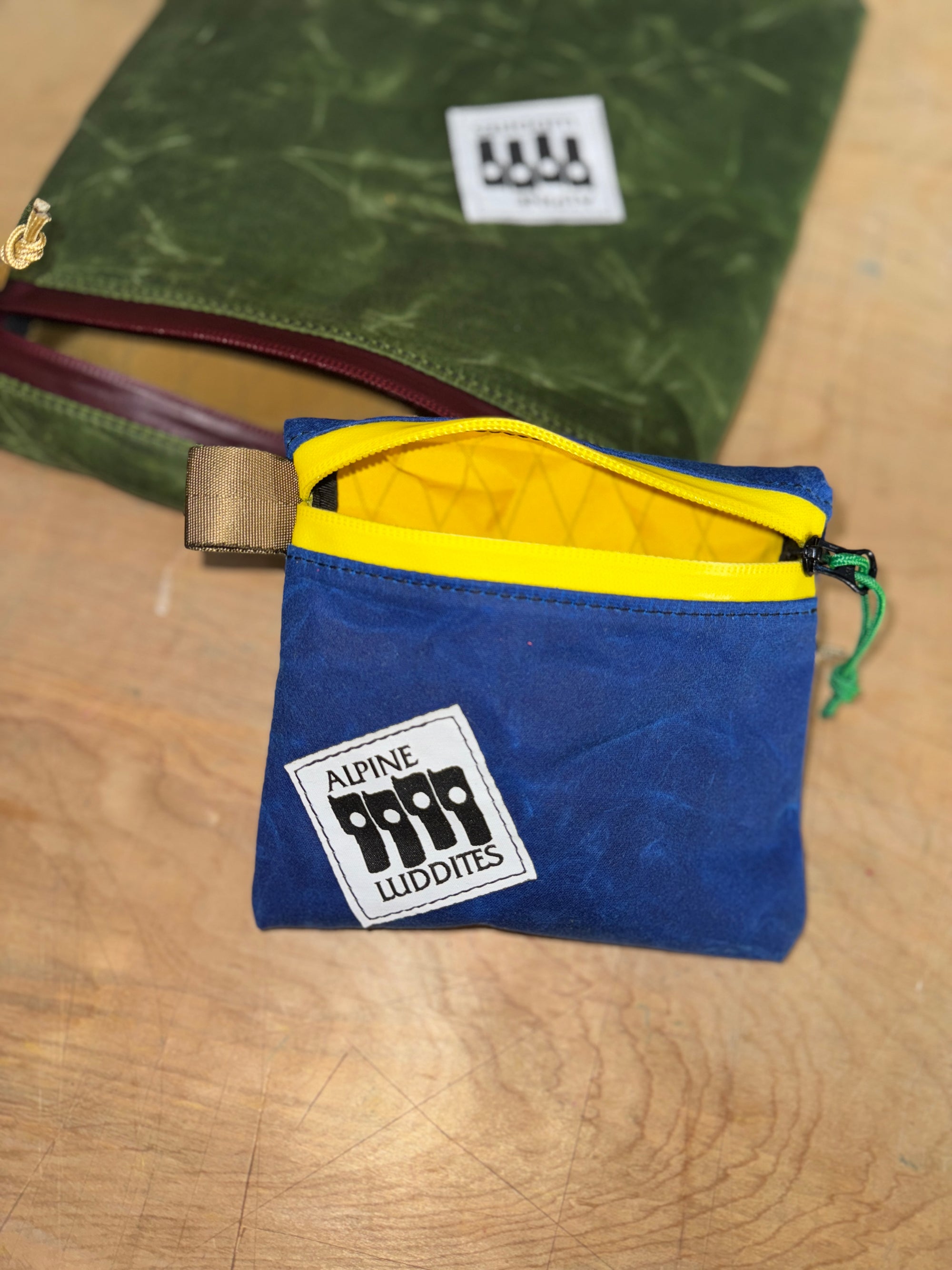 waxed canvas zip bags