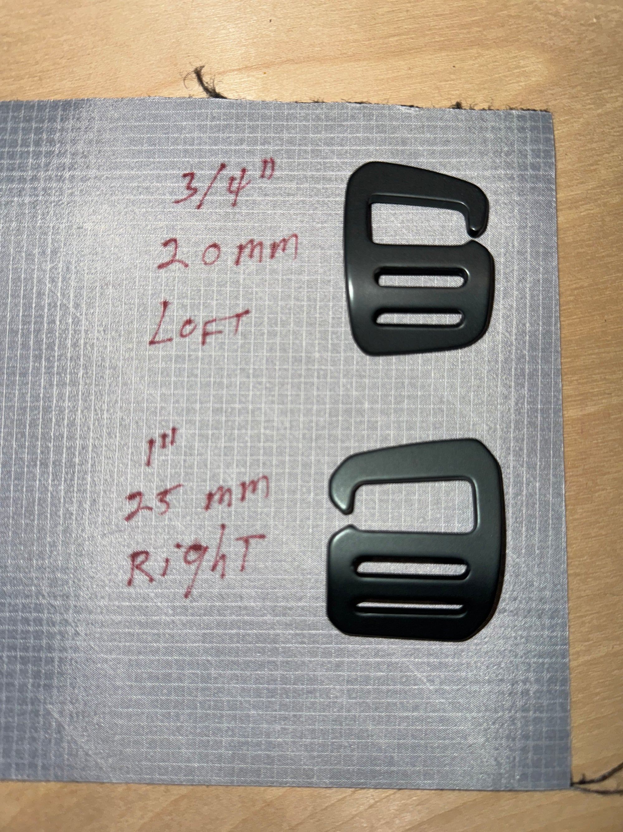 G hook aluminum buckles