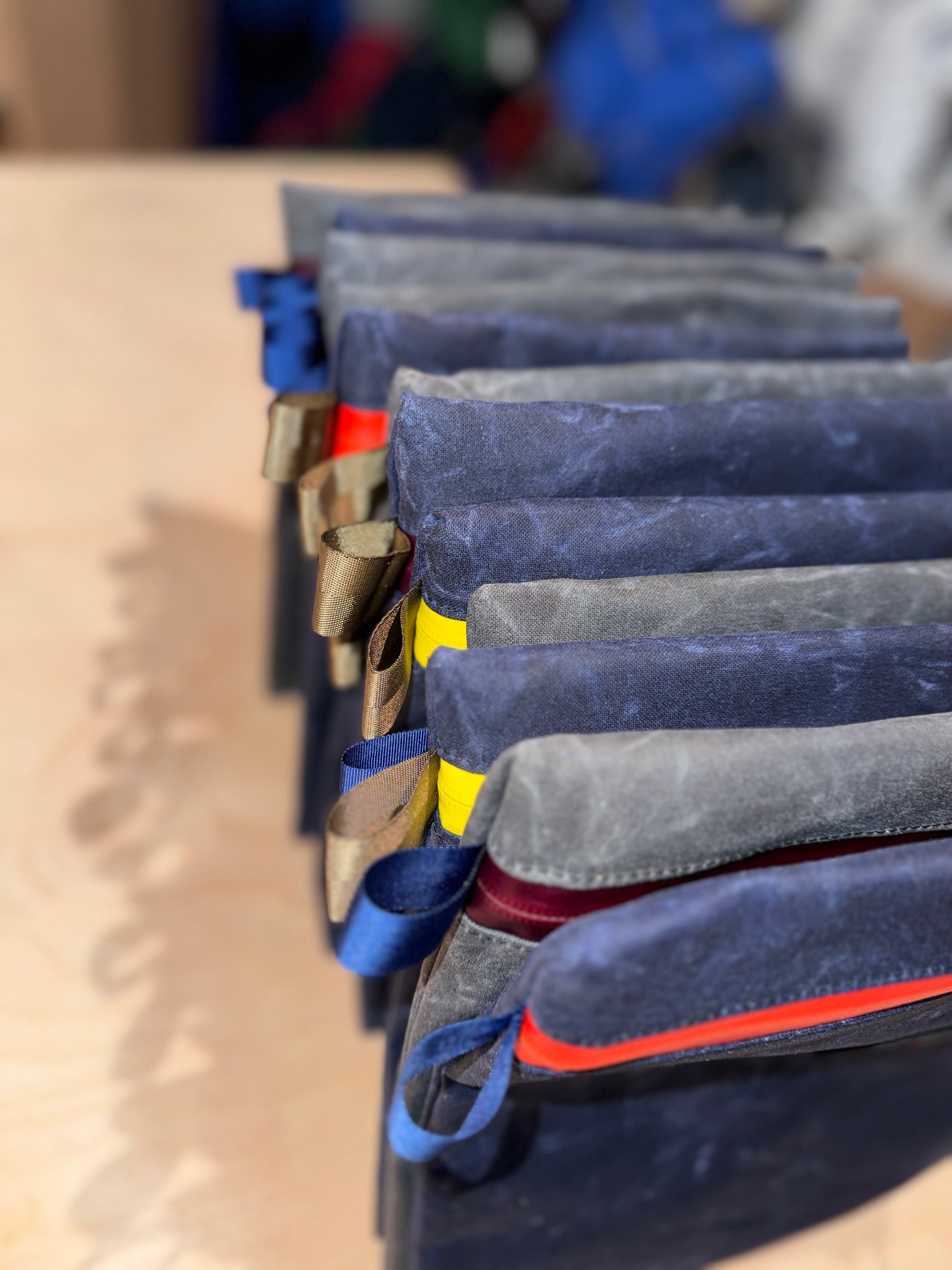 waxed canvas zip bags