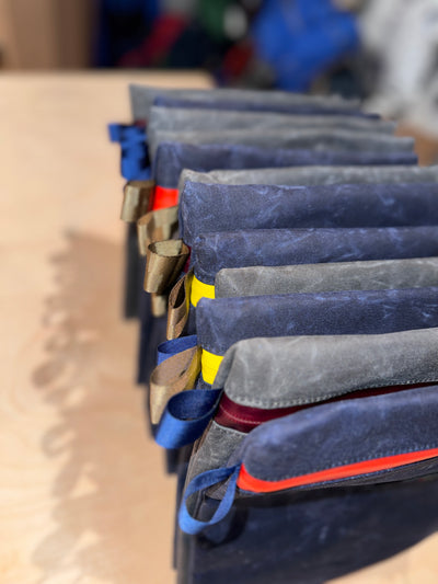 waxed canvas zip bags