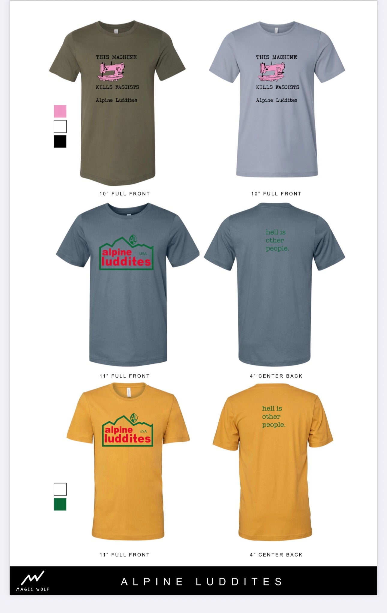 alpine luddites T-shirts