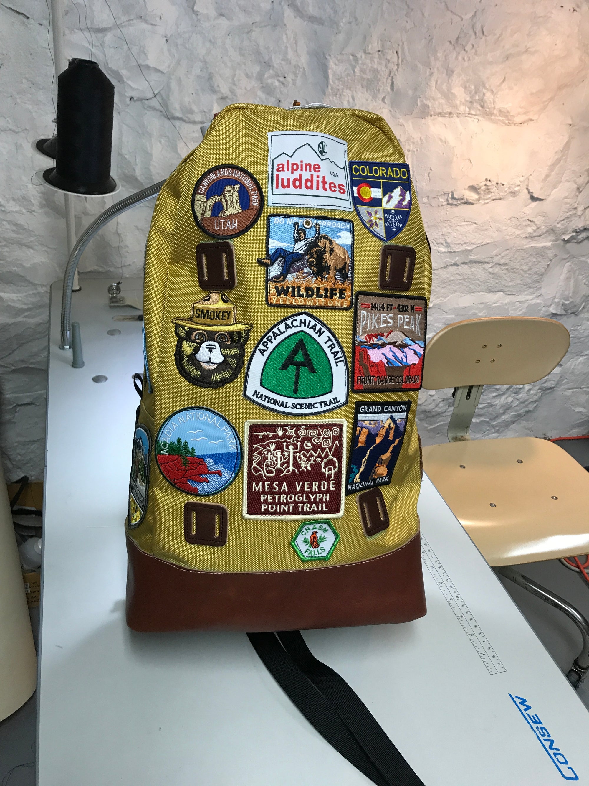 sew on customer supplied patches - Alpine Luddites